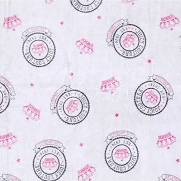 NEW Juicy Couture Emblem Plush Throw Blanket - Picture 3 of 3